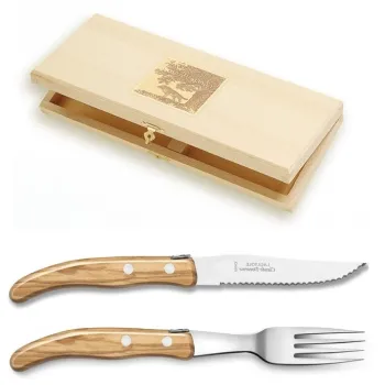 Set tacamuri Claude Dozorme Berlingot maner lemn maslin 12 piese cutie lemn fag imagine