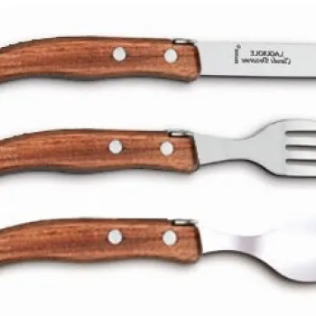 Set tacamuri copii Claude Dozorme Berlingot 3P maner lemn exotic 3 piese imagine