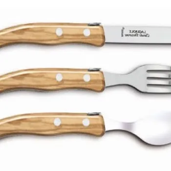 Set tacamuri copii Claude Dozorme Berlingot 3P maner lemn maslin 3 piese imagine