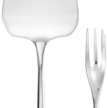 Set tacamuri desert Sambonet H-Art 13 piese inox placat cu argint imagine