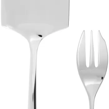 Set tacamuri desert Sambonet Linear 13 piese inox placat cu argint imagine