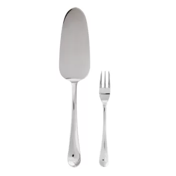 Set tacamuri desert Sambonet Symbol 13 piese inox placat cu argint imagine