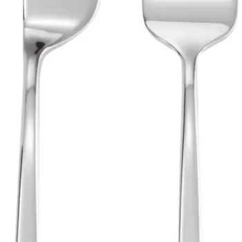 Set tacamuri peste Sambonet Linea Q Solid Handle 24 piese inox placat cu argint imagine