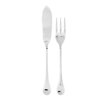 Set tacamuri peste Sambonet Queen Anne Solid Handle 24 piese inox placat cu argint imagine