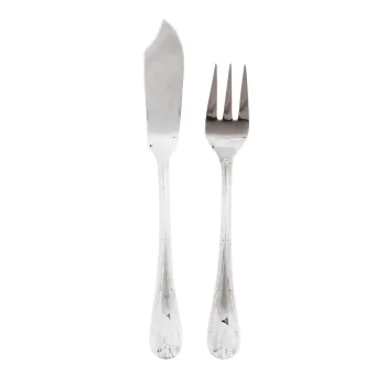Set tacamuri peste Sambonet Ruban Croise Solid Handle 24 piese inox placat cu argint imagine