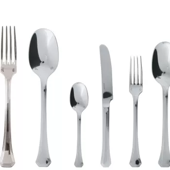 Set tacamuri Sambonet Deco Orfevre Handle 75 piese inox placat cu argint imagine