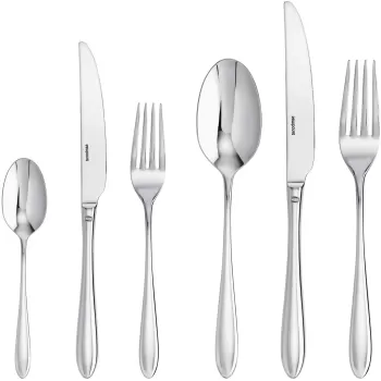 Set tacamuri Sambonet Dream Solid Handle 72 piese inox placat cu argint imagine