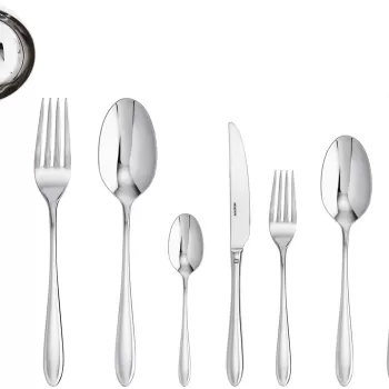 Set tacamuri Sambonet Dream Solid Handle 75 piese inox placat cu argint imagine