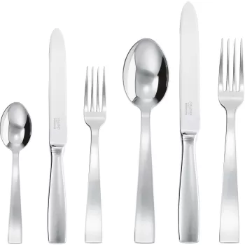 Set tacamuri Sambonet Gio Ponti Solid Handle 36 piese inox placat cu argint imagine