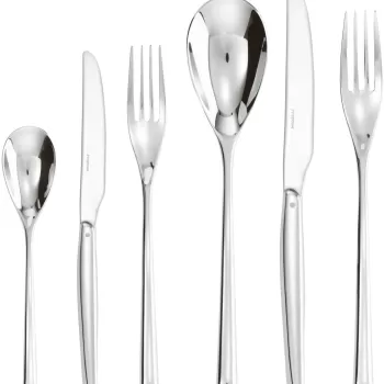 Set tacamuri Sambonet H-Art Solid Handle 36 piese inox placat cu argint imagine