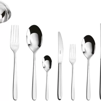 Set tacamuri Sambonet Hannah Solid Handle 75 piese inox placat cu argint imagine