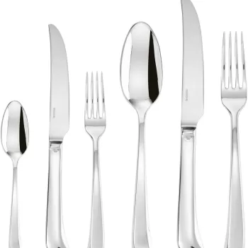 Set tacamuri Sambonet Imagine Orfevre Handle 36 piese inox placat cu argint imagine