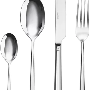 Set tacamuri Sambonet Linear Solid Handle 4 piese inox placat cu argint imagine