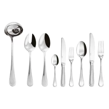 Set tacamuri Sambonet Perles Orfevre Handle 75 piese inox placat cu argint imagine