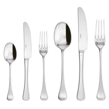 Set tacamuri Sambonet Queen Anne Orfevre Handle 72 piese inox placat cu argint imagine
