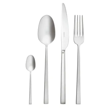 Set tacamuri Sambonet Rock Solid Handle  24 piese  inox antichizat imagine