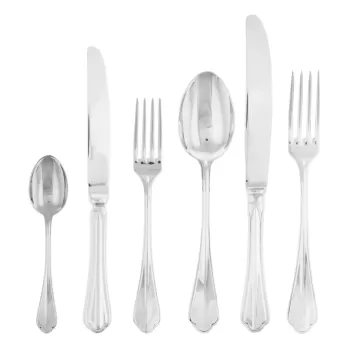 Set tacamuri Sambonet Rome Orfevre Handle 36 piese inox placat cu argint imagine