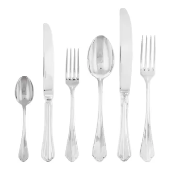 Set tacamuri Sambonet Rome Orfevre Handle 72 piese inox placat cu argint imagine