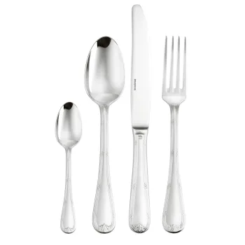Set tacamuri Sambonet Ruban Croise Solid Handle 24 piese inox placat cu argint imagine