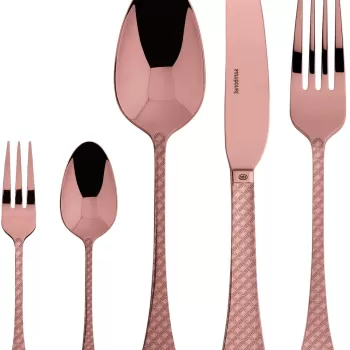 Set tacamuri Sambonet Taormina Solid Handle 30 piese cupru imagine