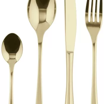 Set tacamuri Sambonet Taste Solid Handle 24 piese sampanie imagine