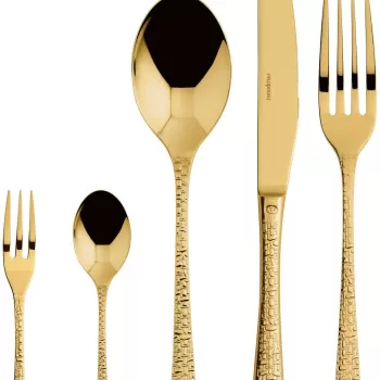 Set tacamuri Sambonet Venezia Solid Handle 30 piese auriu imagine