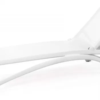Sezlong exterior Nardi Atlantico cu cadru PPF si sintetic alb imagine