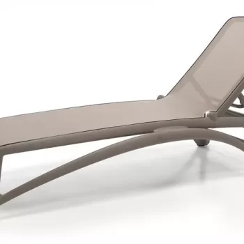 Sezlong exterior Nardi Atlantico cu cadru PPF si sintetic taupe imagine