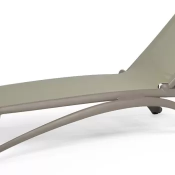 Sezlong exterior Nardi Atlantico cu cadru PPF taupe si sintetic verde agave imagine