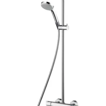 Showerpipe Hansgrohe Croma 220 cu baterie termostatata imagine