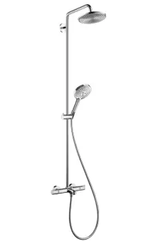 Showerpipe Hansgrohe Raindance Select S 240 cu baterie cada Ecostat Comfort si set dus cu 3 tipuri de jet imagine