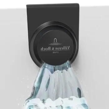 Sifon cada cu sistem de umplere prin preaplin Villeroy & Boch  negru mat imagine