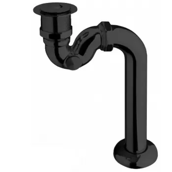 Sifon click-clack Besco Retro pentru cazi freestanding negru mat imagine