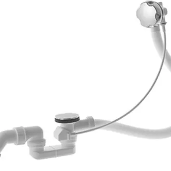 Sifon cu preaplin pentru cada Duravit 791287000001000 crom imagine