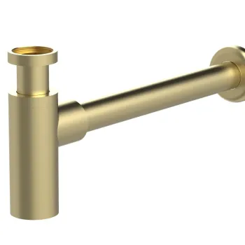 Sifon design pentru lavoar Roca Aqua 30cm auriu periat imagine