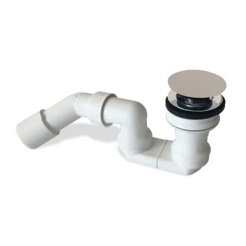Sifon pentru cada fara preaplin Villeroy & Boch click-clack cu capac Almond imagine