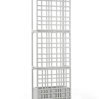 Sistem modular de separatoare Nardi Sipario 3 cu sistem auto-irigare ghivece  70.5x211cm  alb gesso imagine