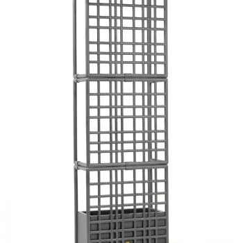 Sistem modular de separatoare Nardi Sipario 3 cu sistem auto-irigare ghivece  70.5x211cm  gri basalto imagine