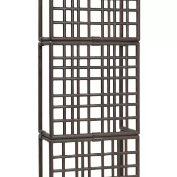 Sistem modular de separatoare Nardi Sipario 3 cu sistem auto-irigare ghivece 70.5x211cm maro Terra imagine