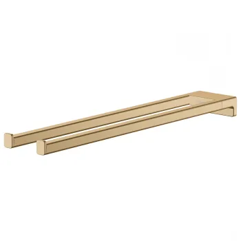 Suport prosop dublu Hansgrohe AddStoris bronz periat imagine