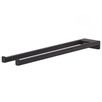 Suport prosop dublu Hansgrohe AddStoris negru mat imagine