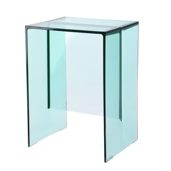Taburet Kartell Max-Beam design Ludovica & Roberto Palomba 27x33cm h 47cm aquamarin transparent imagine
