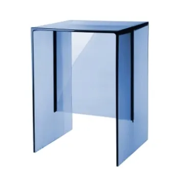 Taburet Kartell Max-Beam design Ludovica & Roberto Palomba 27x33cm h 47cm sunset blue transparent imagine