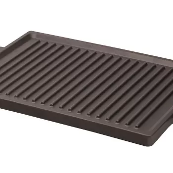 Tava gratar din fonta emailata Paderno Cast Iron 22x15cm negru imagine