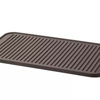 Tava gratar din fonta emailata Paderno Cast Iron 26x45cm negru imagine