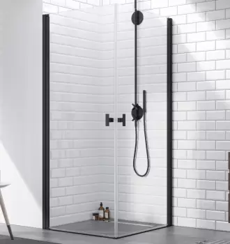 Usa batanta cabina Radaway Nes Black KDD I 100cm orientare stanga imagine