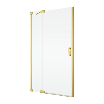 Usa de dus batanta cu parte fixa Ronal (SanSwiss) Cadura CA13D 90cm  orientare dreapta  sticla AquaPerle 6mm  profil auriu imagine