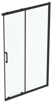 Usa de dus culisanta Ideal Standard Connect 2 120cm sticla 6mm tratata IdealClean profil negru mat imagine