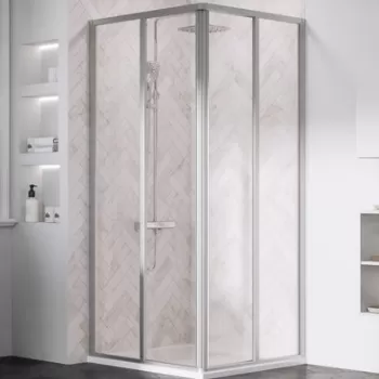 Usa de dus culisanta Ravak SRV2-75 75cm sticla securizata profil satin imagine