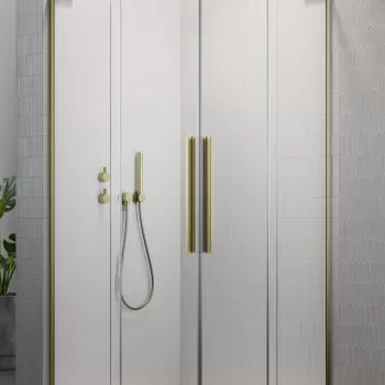 Usa de dus glisanta Radaway Furo SL KDD 110cm deschidere dreapta auriu periat imagine